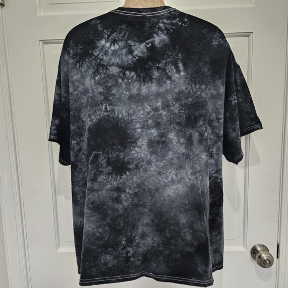 Popular Poison Savage Vibes Flame Graphic Tie Dye Short Sleeve T-Shirt Size 3XL - Picture 5 of 10